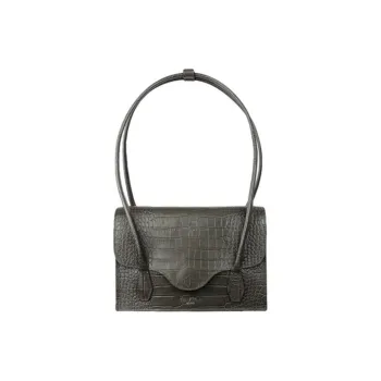 YESE STUDIO Elizabeth Series Cow Leather One Shoulder Underarm Handbag Women's Metallic Green