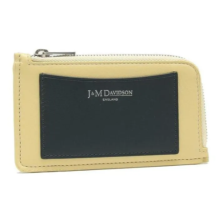 J&M Leather Card Holder Women's Light Yellow-0