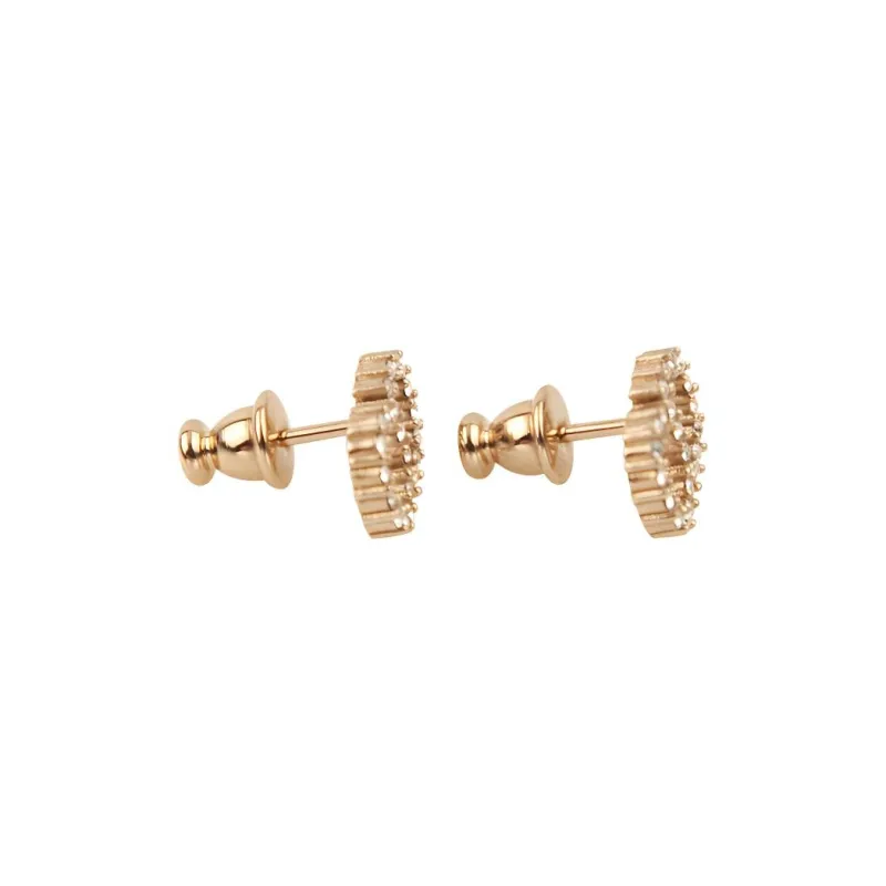 DIOR Metal Stud Earrings Women's-3