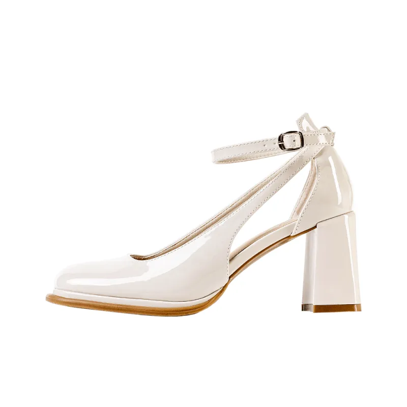 Wonderful Couple Chunky Heel High Heels 7.5cm Women's-2