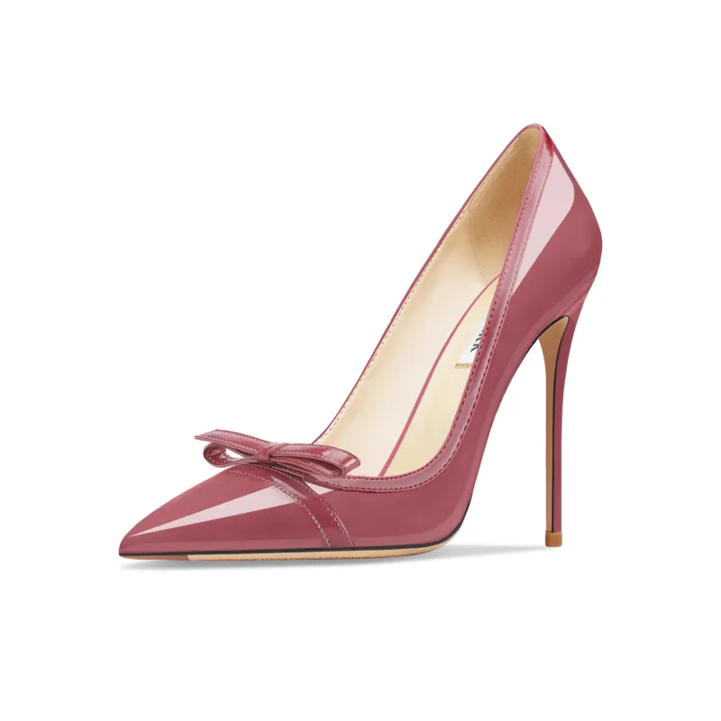 Suyymakk Slim Heel High Heels Women's Burgundy-1