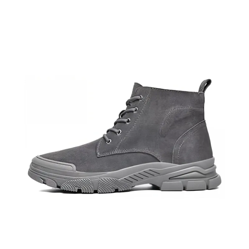 HLA Ankle Boots Men Black/Gray-0