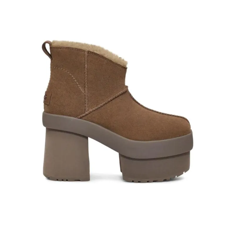 UGG New Heights Platform Mini Boot Hickory Women's-1