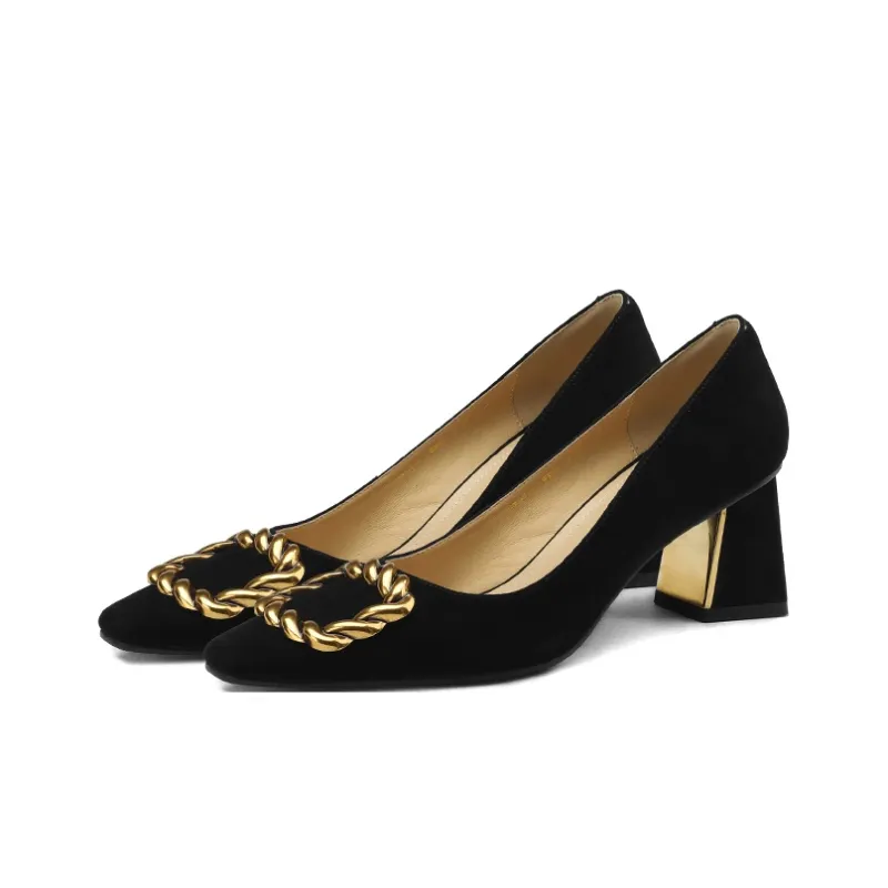 Naiyee High Heels Women's Black/Ecru/Purple-2