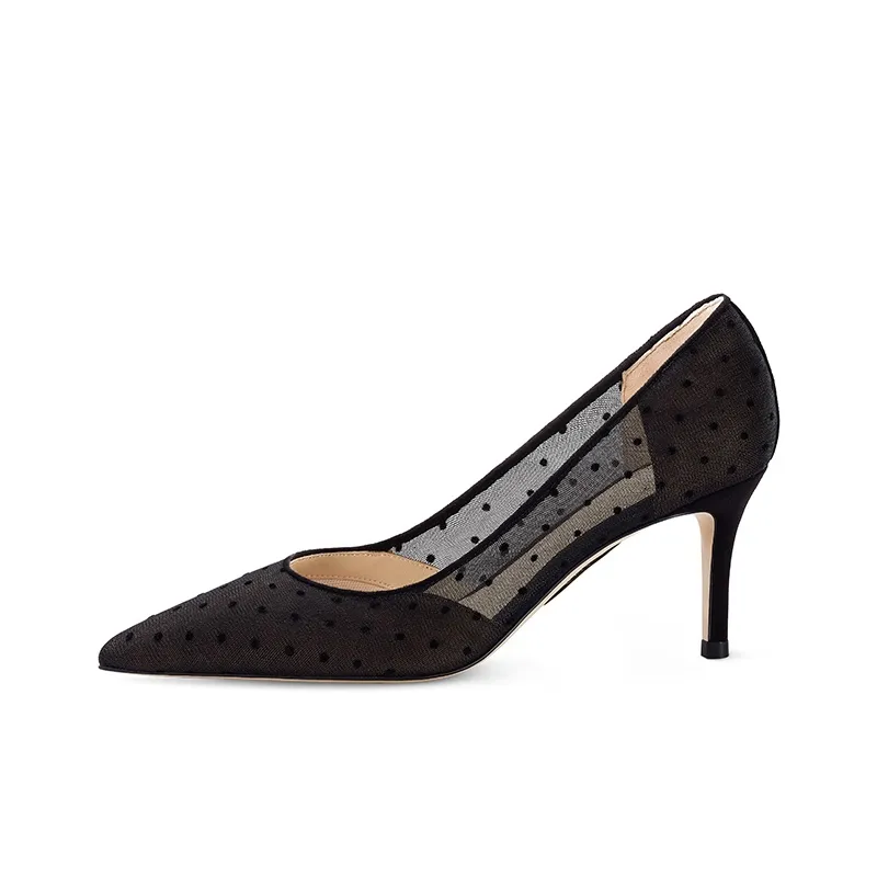 7or9 Night Rose High Heels 7cm Women's Black-0