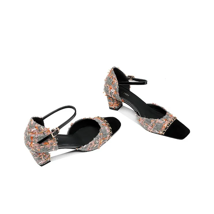 PRETY PEKI Block Heel High Heels 4.5cm Women's-7