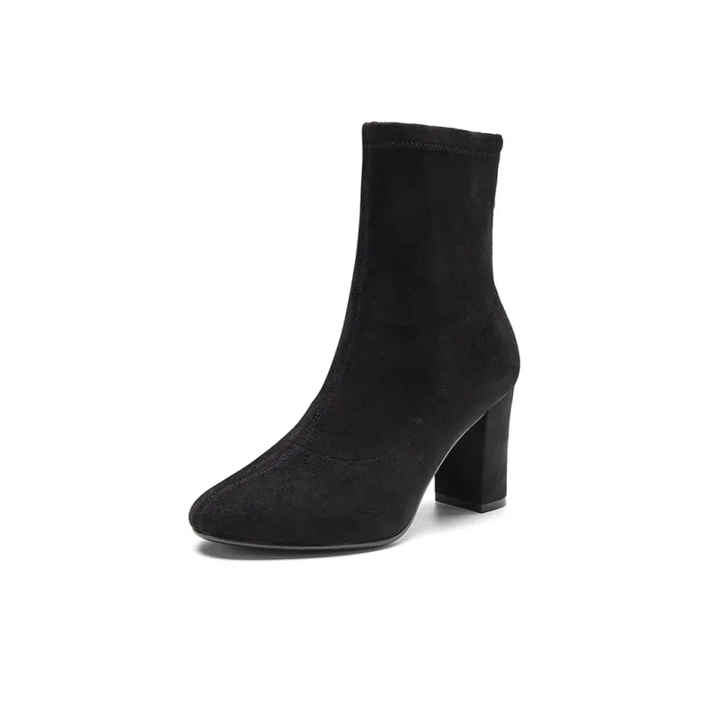 NINE WEST Ankle Boots 8cm Women's Black-1
