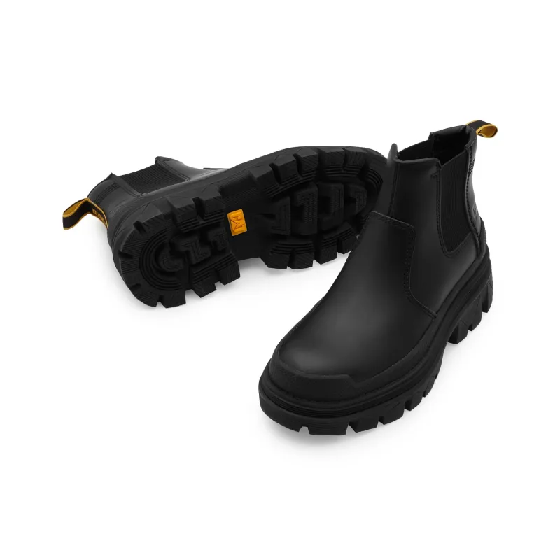 CAT Short Mid Calf Outdoor Work Boots Martin Boots Unisex Black-2