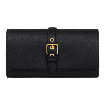 CELINE Soft Calfskin Wallet Large Size Women's Black