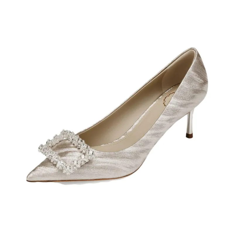 73Hours Scattered Starlight High Heels Women's Light Gold-1