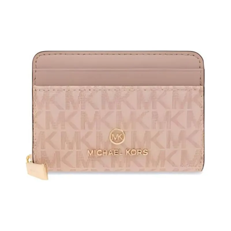 MICHAEL KORS Jet Set Charm PVC Card Holder Wallet Regular Women's Pink-0