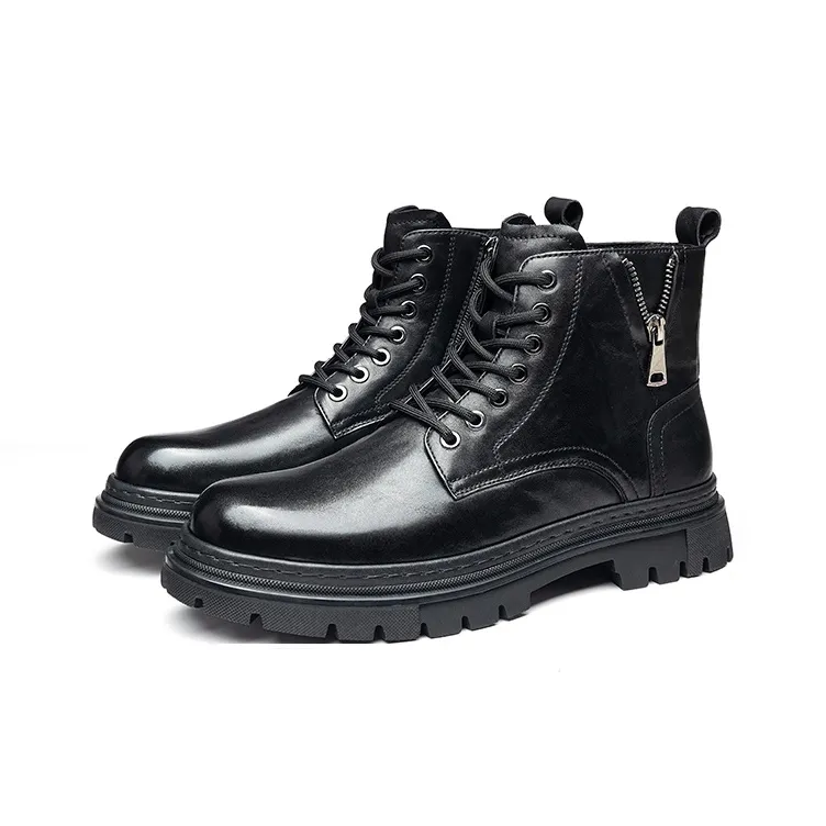 HARSON Martin Boots Men Black-2
