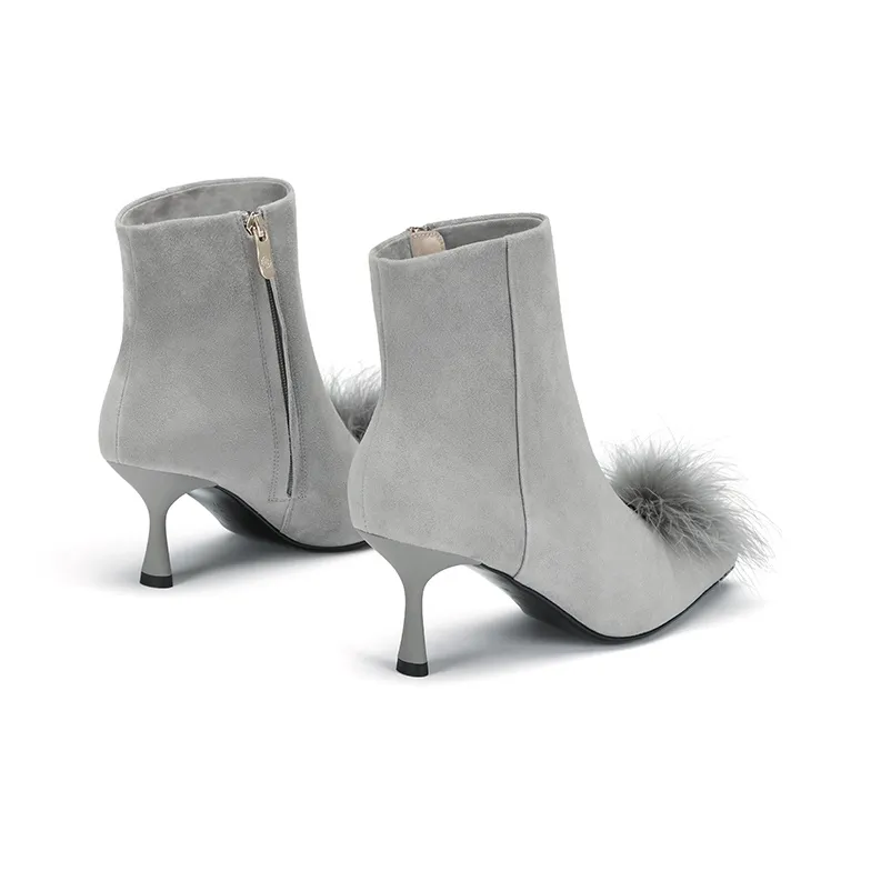 73Hours Plush Party Ankle Boots Women's-3