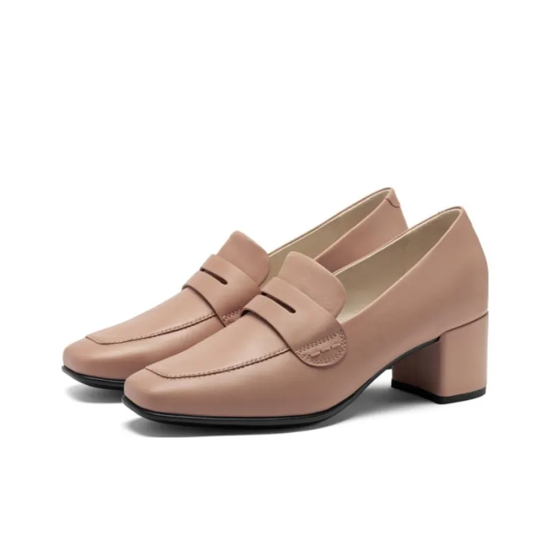 Ecco Chunky Heel High Heels Women's Tuscany Pink-1