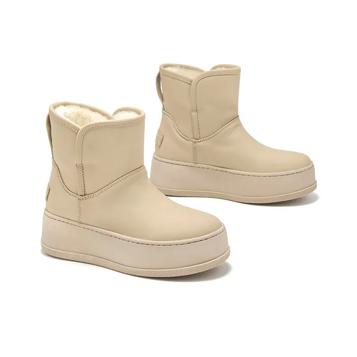 Beau Today Short Mid Calf Snow Boots 5.5cm Women's Sand-2