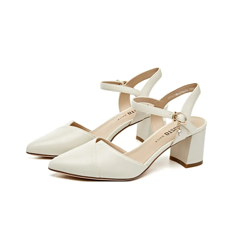 DUSTO Block Heel High Heels 6.4cm Women's-5