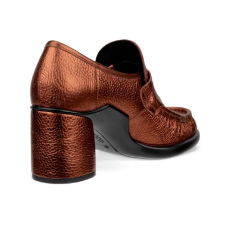 Ecco Chunky Heel High Heels 5.5cm Women's Copper-2