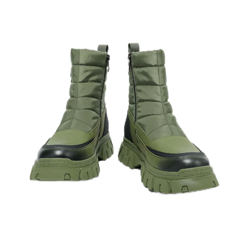 FAIRWHALE Snow Boots Unisex White/Black/Army Green-15
