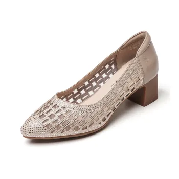 Cigna Chunky Heel High Heels 4.5CM Women's