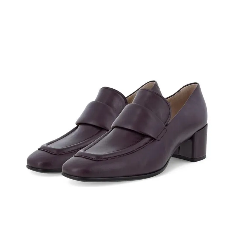 Ecco Shape 35 Square Sculpted 35 Square Toe Collection Chunky Heel High Heels 5cm Women's Burgundy-1
