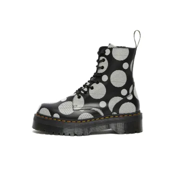 Dr.Martens Jadon Polka Dot Smooth Leather Platform Boots 'Black' Women's