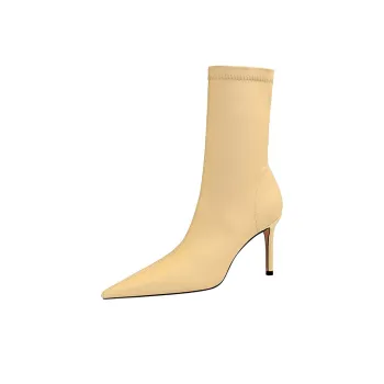 BIGTREE Ankle Boots Women's Apricot/Black/Green