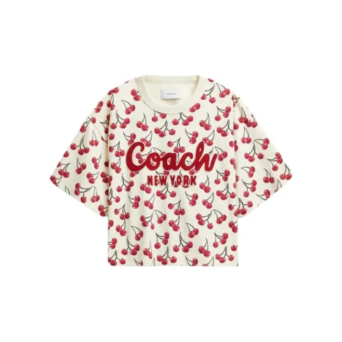COACH FW24 T Shirt Women's Red Multicolor