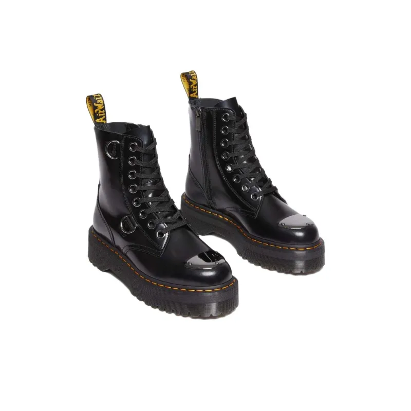 Dr.Martens Jadon Buttero Leather Platform Boots 'Black'-2
