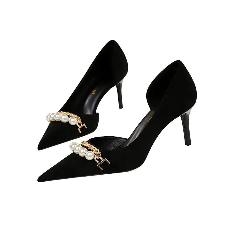 QITUMAUL Slim Heel High Heels Women's-2