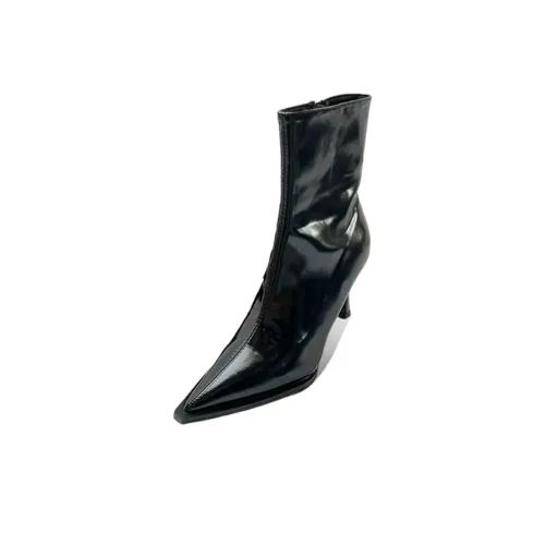 LUNNIFEIYA Ankle Boots Women's Black/White/Brown