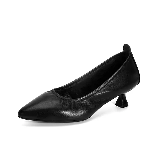 LESELE Flared Heel High Heels 4cm Women's-1