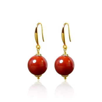 Tokai Family Southern Red Agate Jade Earrings Women's