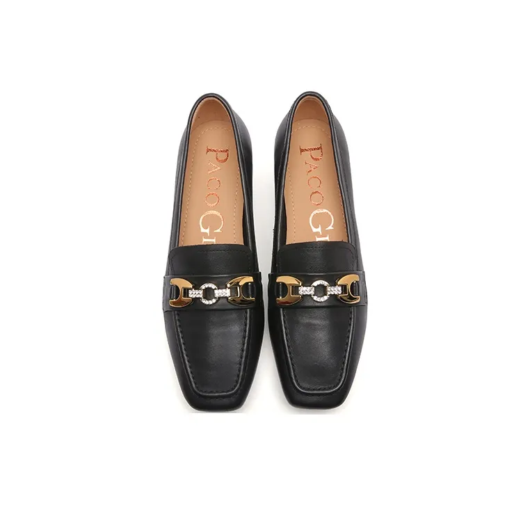 PACO GIL Block Heel High Heels 3cm Women's Black-2