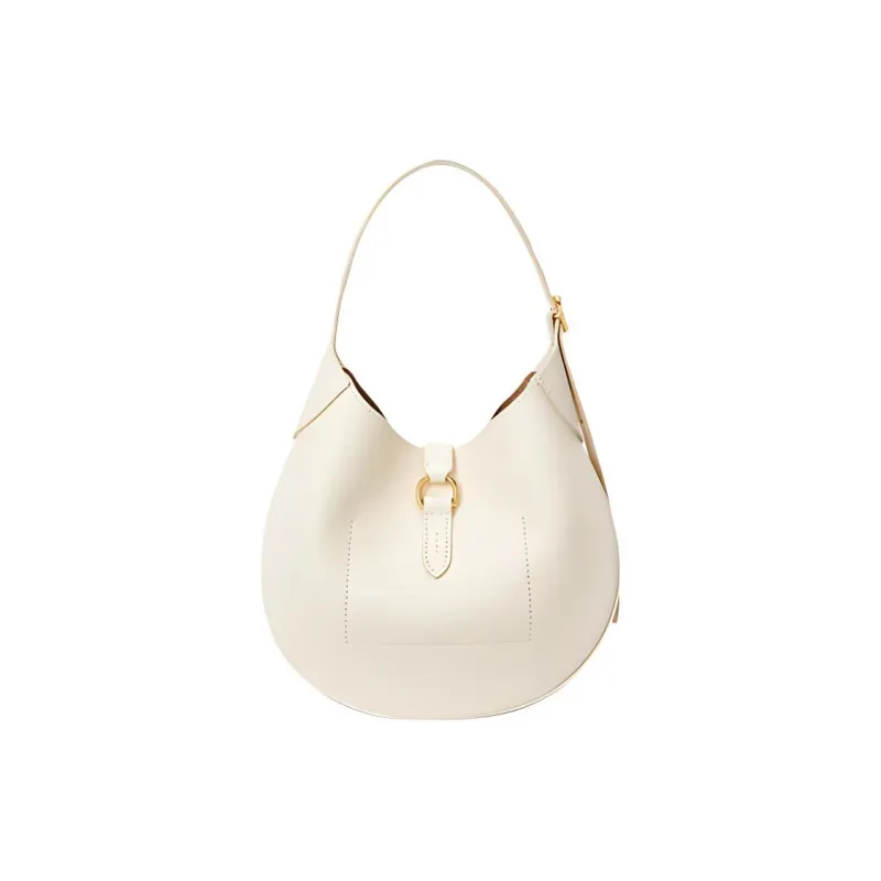 Polo Ralph Lauren Leather Shoulder Bag Women's Ivory-2