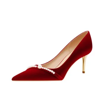 Ruby L Slim Heel High Heels 6.5cm Women's Burgundy