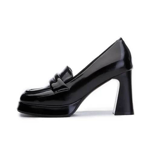 POOQ Chunky Heel High Heels Women's