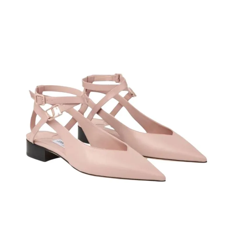 Jimmy Choo Jemima Casual Single Shoes 2.5cm Women's Pink-2