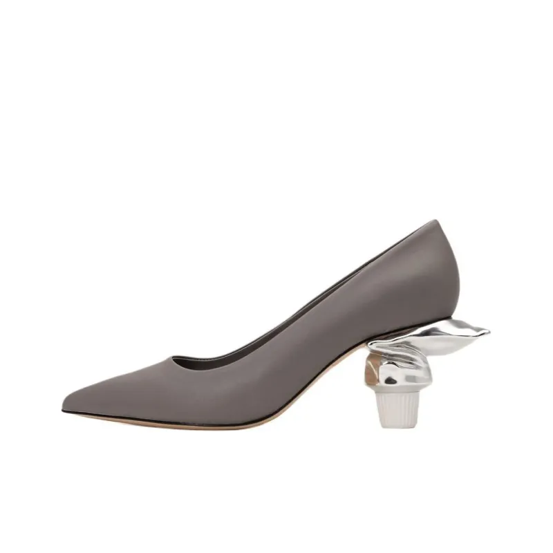 Maison MIHARA YASUHIRO Toothpaste Heel 60mm Leather Pumps-5