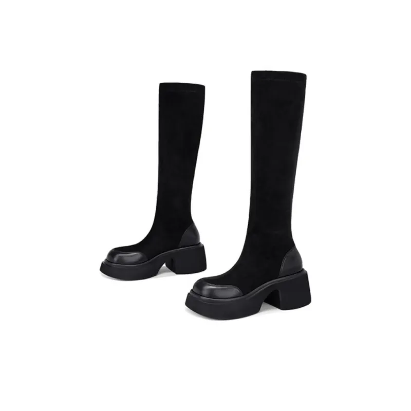 JESSICA SOPHIA Knee high Boots 5.5cm Women's Black-1