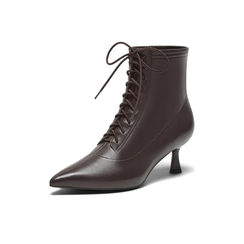 Joypeace Ankle Boots Women's Burgundy-9