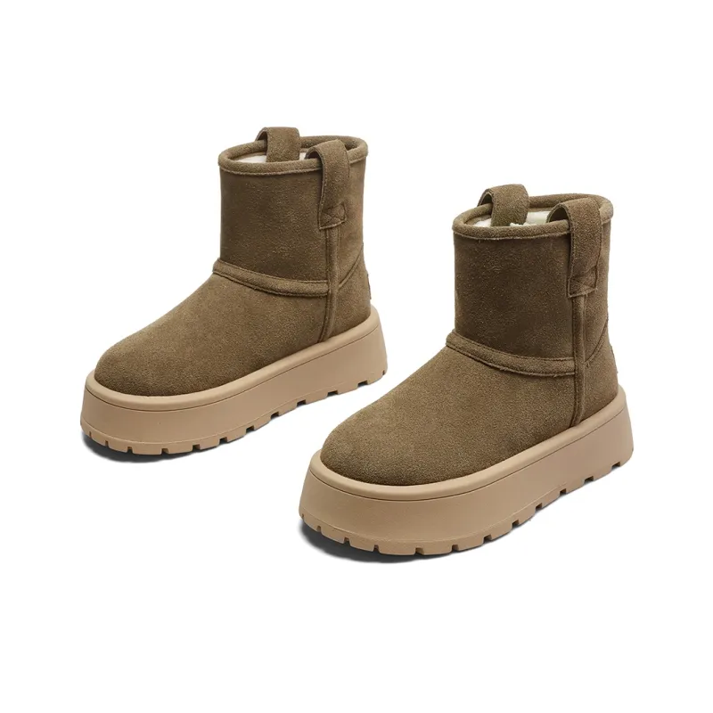 C°BANNER Short Snow Boots Women's Khaki Green-2