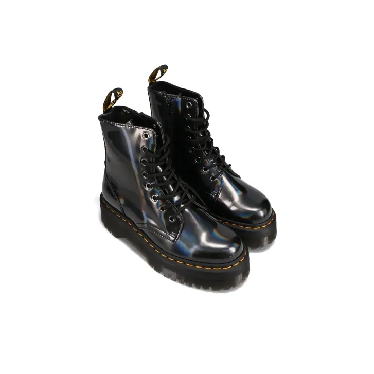 Dr.Martens Jadon Hologram Leather Martin Boots Black-2