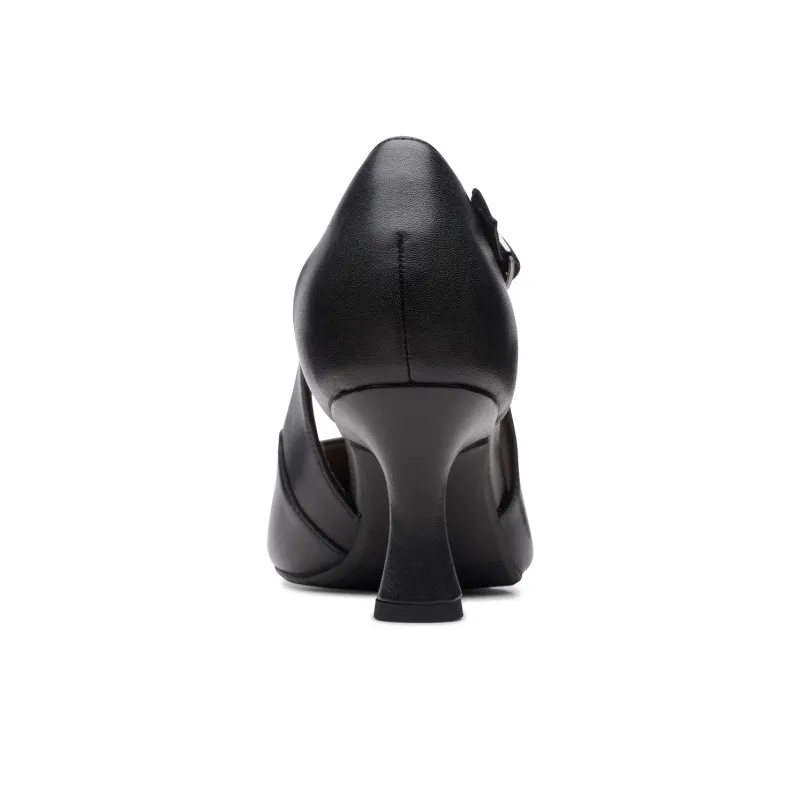 Clarks Cone Heel High Heels Women's Black-2