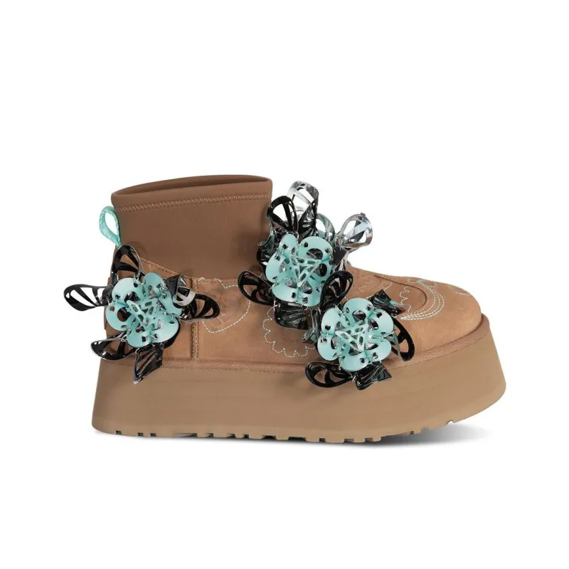 UGG Warm Short Snow Boots Women's Brown-1