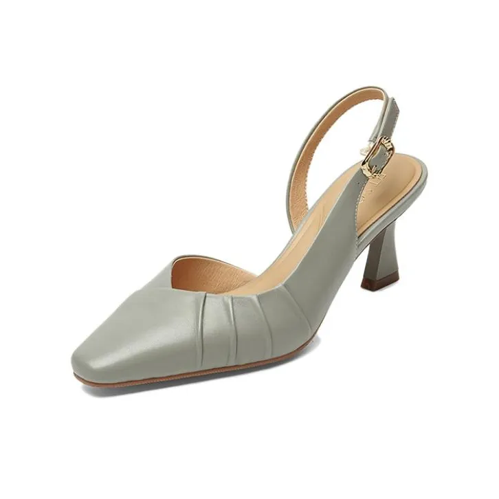 PT'SON Flared Heel High Heels Women's-1