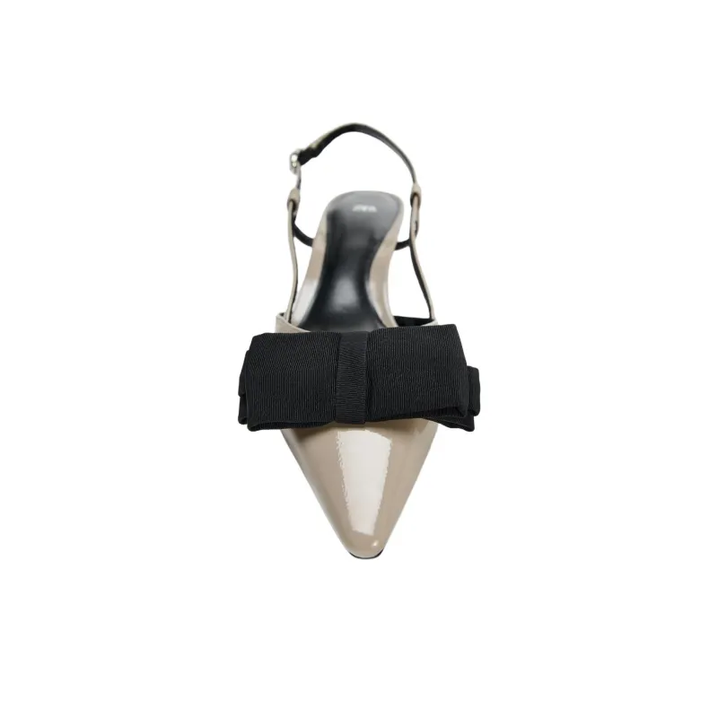 ZARA Cone Heel High Heels 3.5cm Women's Gray-4