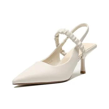 【dme】 Slim Heel High Heels 6.5cm Women's Ecru