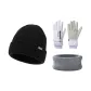Black Hats & Caps+Purple Gloves+Gray Scarf