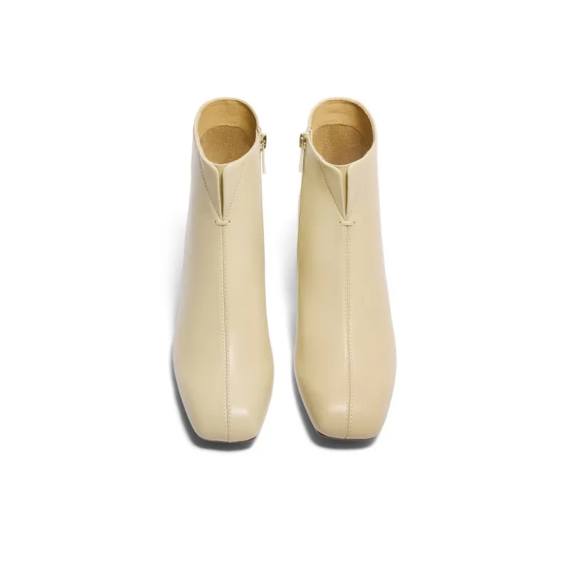 BELLE Ankle Boots 6cm Women's Apricot Brown Black-19