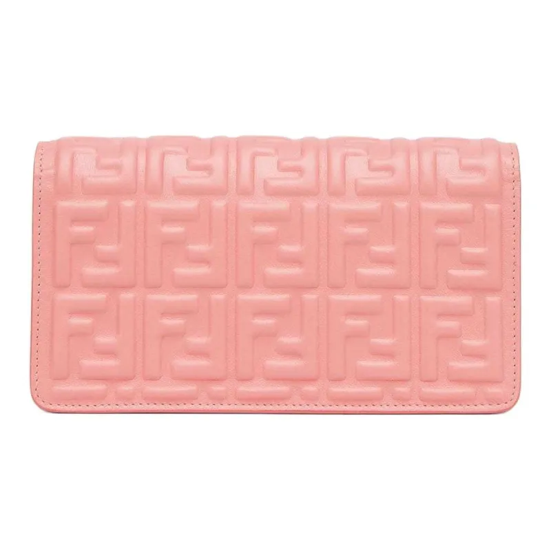 FENDI Lambskin Wallet Women's Pink-2